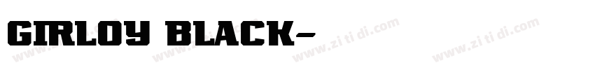 GIRLOY BLACK字体转换